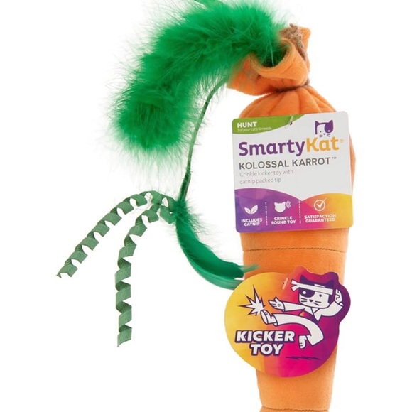 SmartyKat Kolossal Karrot Catnip Cat Toy - Picture 2 of 5